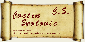 Cvetin Smolović vizit kartica